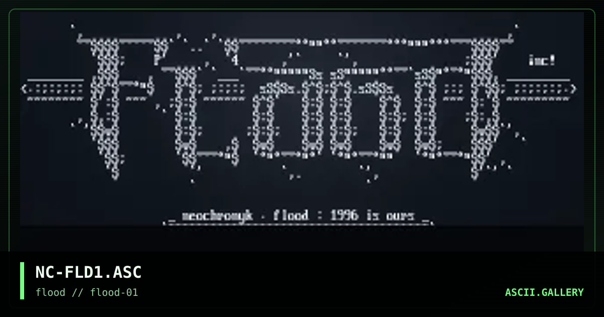 Flood Promo #1, by neochronyk, 1996