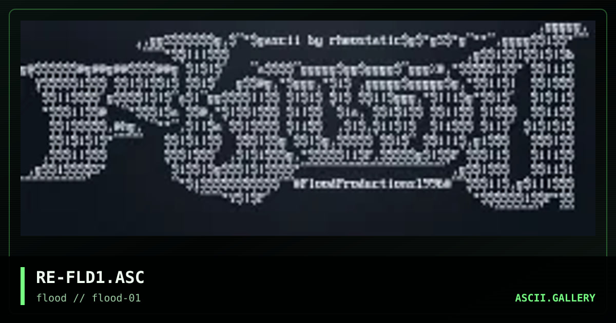flood promotion #1, by rheostatic, 1996