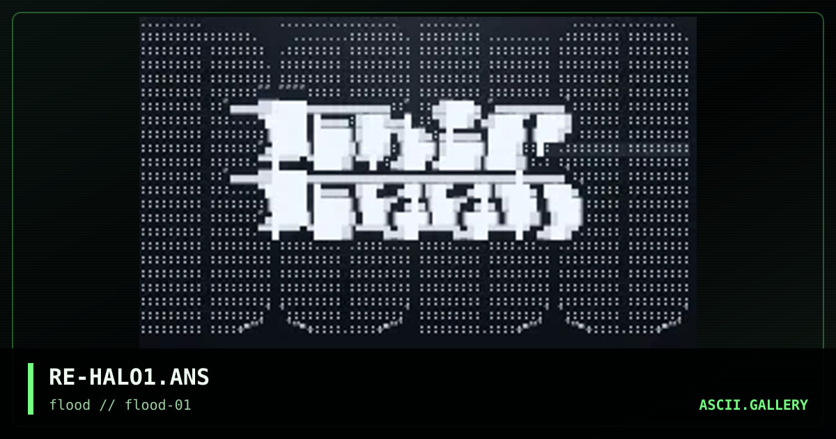 The thirteenth halo ansi/ascii, by rheostatic, 1996