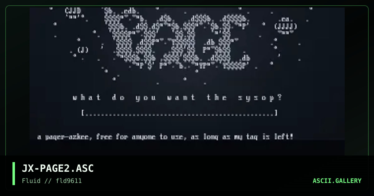 PaGeR aZkEe!, by jinx, 1996