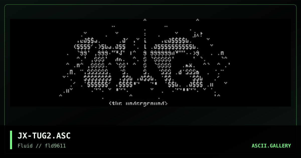 -:;tUG . tHE uNDERgROUND;:-, by jinx, 1996