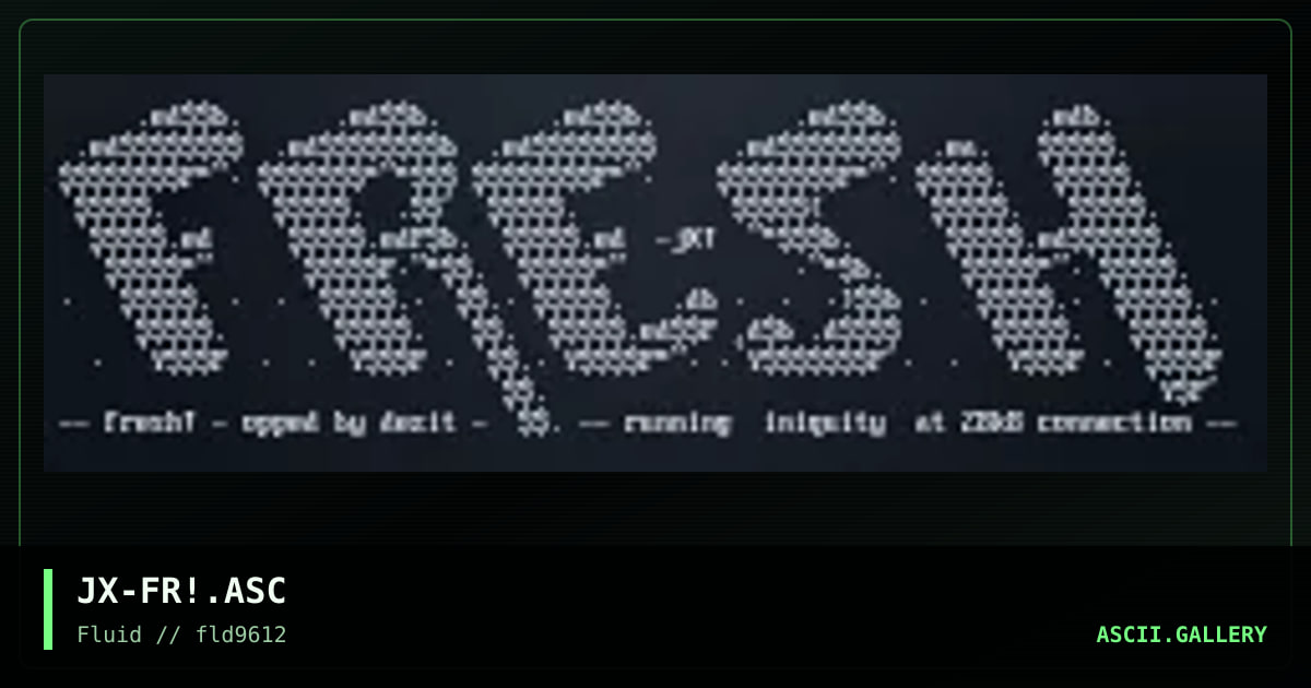 fresh! <logo>, by jinx, 1996
