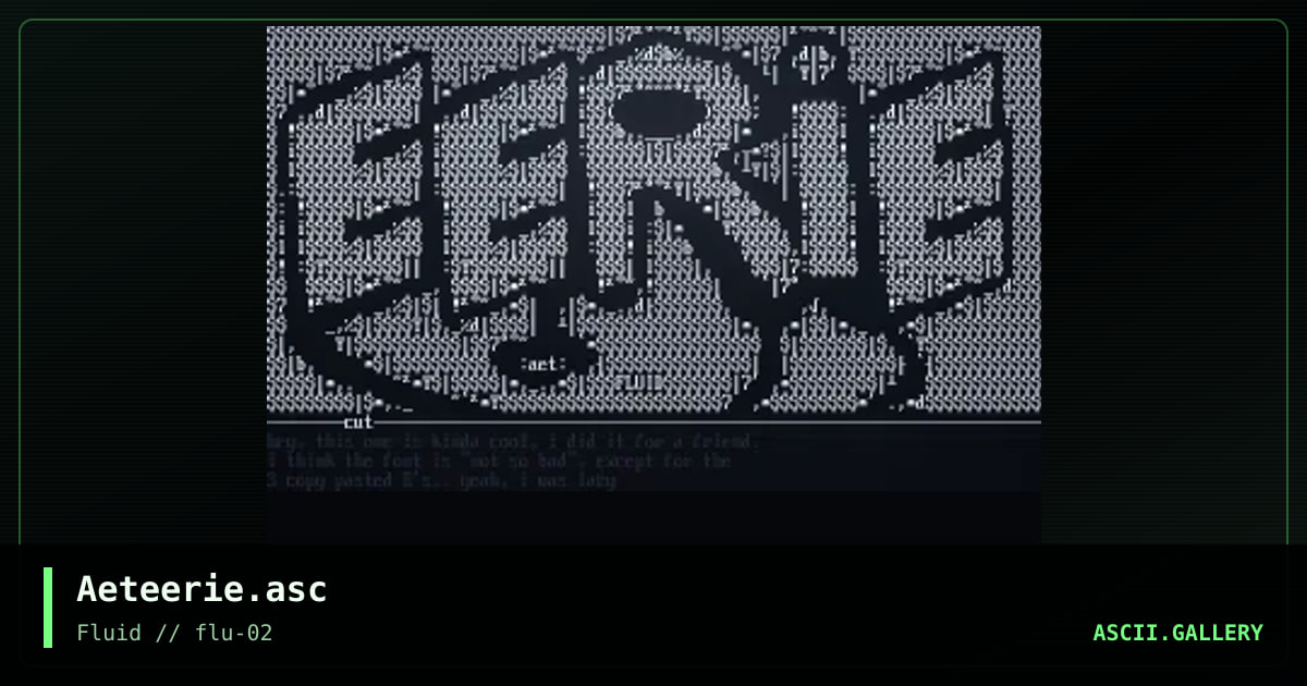 EERiE, by aeternam, 1999