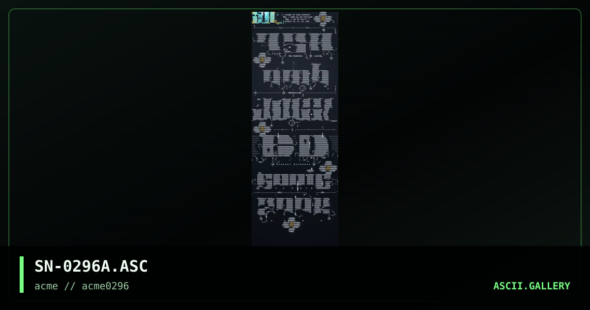 asciichollie a, by sniper, 1996