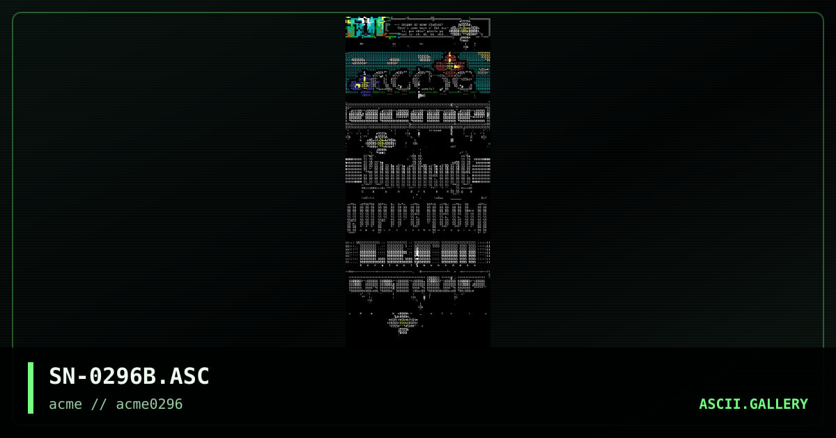 asciichollie b, by sniper, 1996