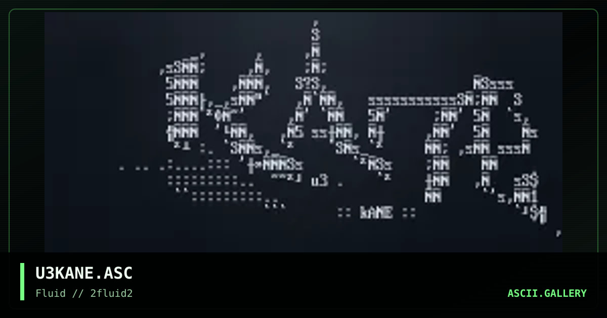 U3KANE.ASC, by unseen fate, 2001