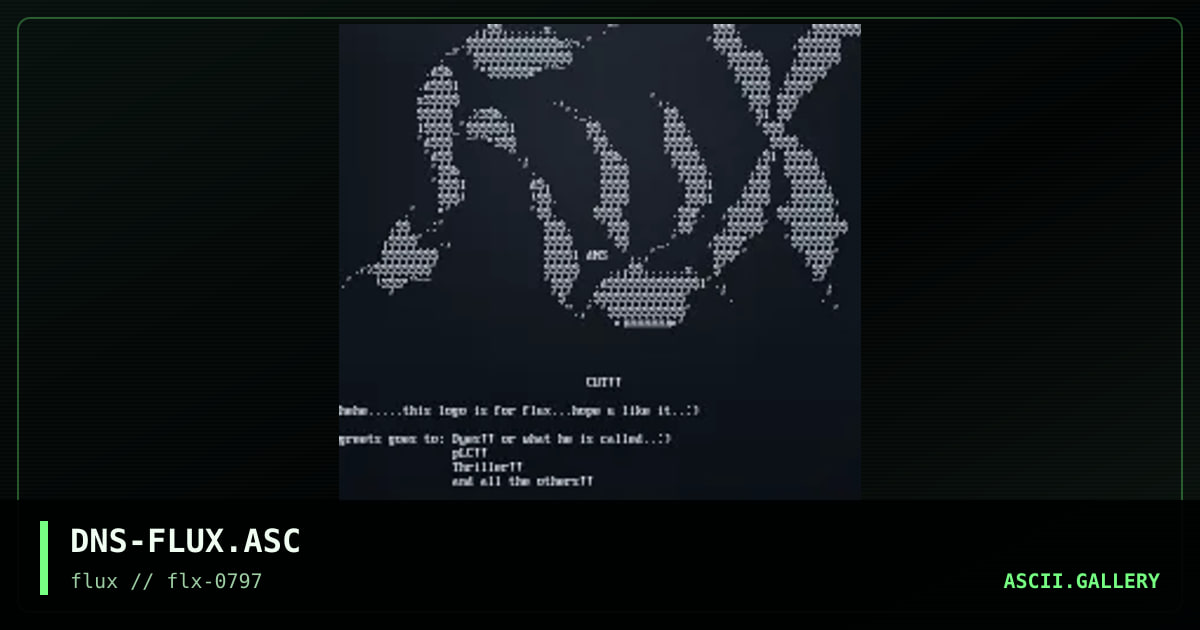 DNS-FLUX.ASC, by dionysos, 1997