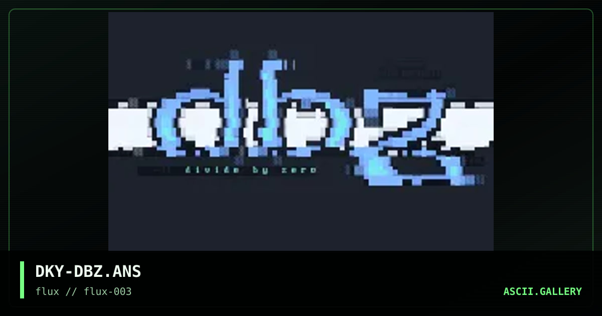 ^ divide by zero logo, by darky, 1997