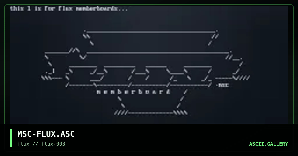 flux memberboard, by massacre, 1997