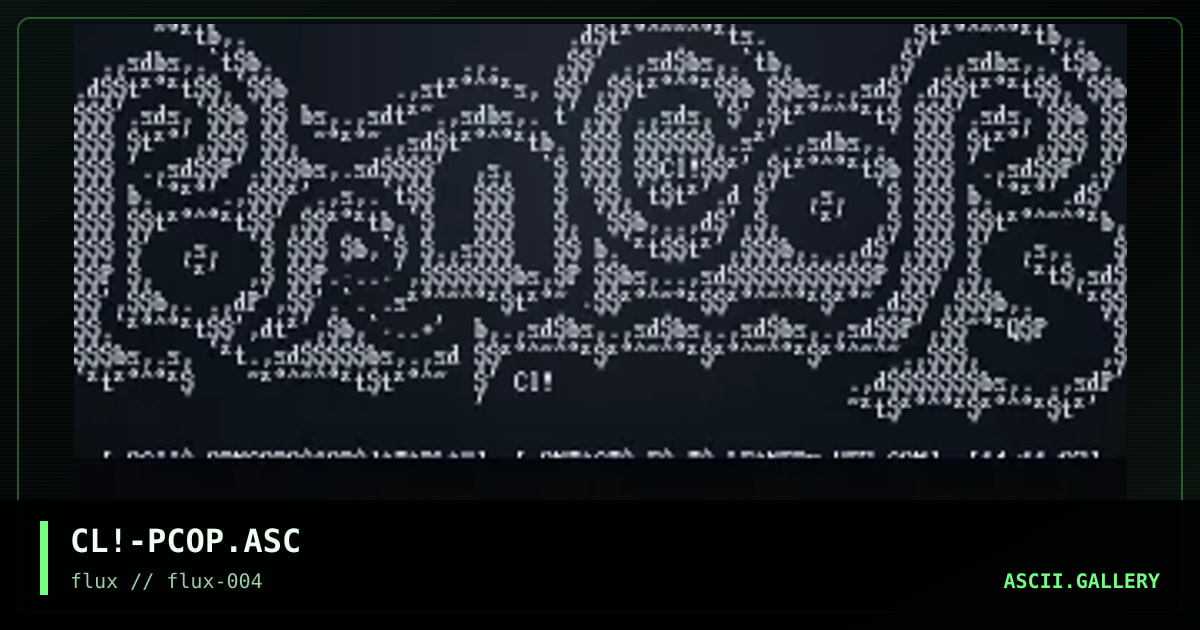 .:(pORNCOPS^aSCII^lOGO):., by cleaner, 1997