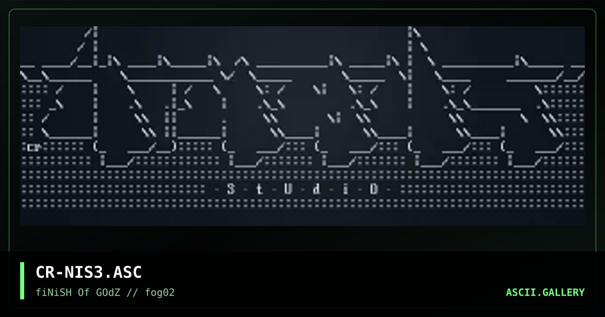 CR-NIS3.ASC, by coroner, 1995