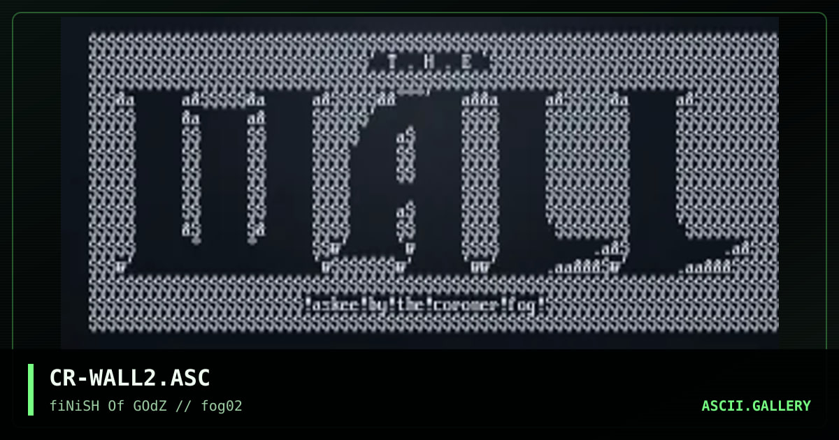 CR-WALL2.ASC, by coroner, 1995