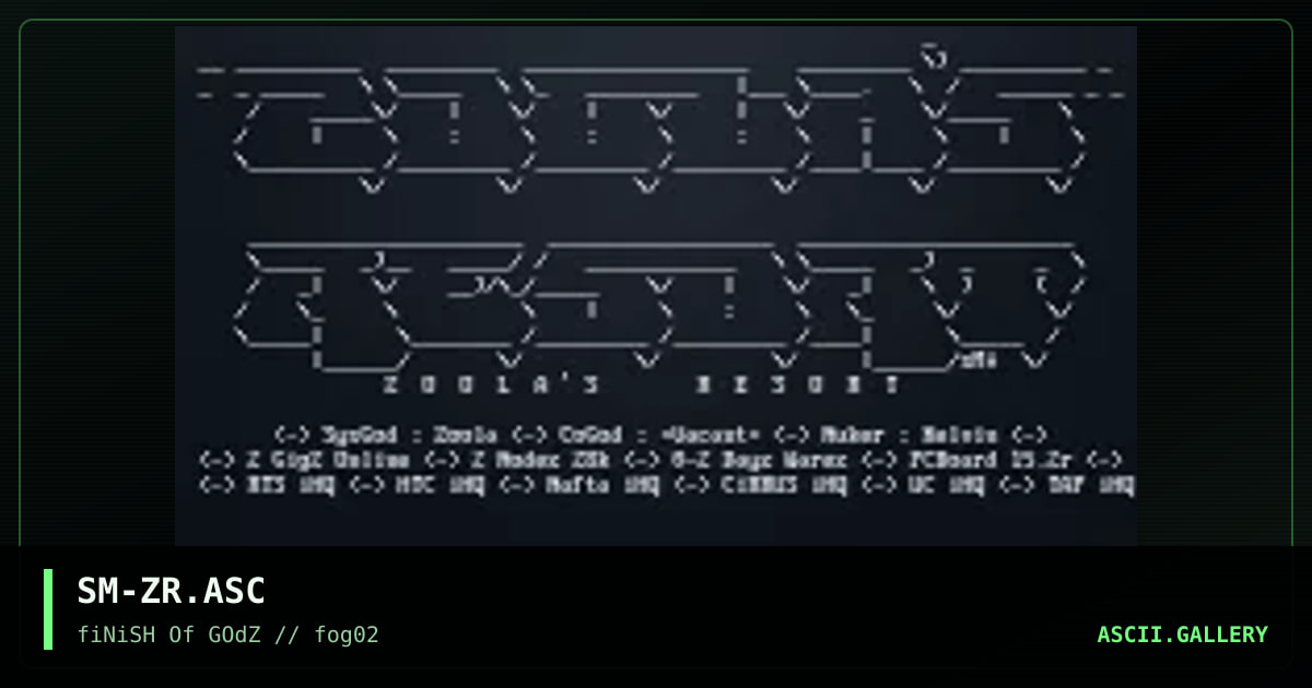 SM-ZR.ASC, by stuntman, 1995