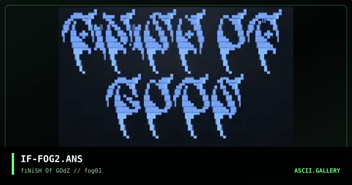 Finish of Godz Logo, by infernal flames, 1995