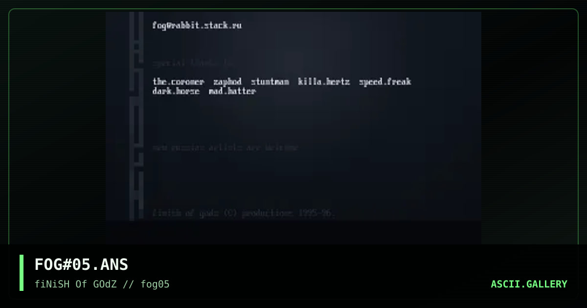 info file, by finish of godz, 1996