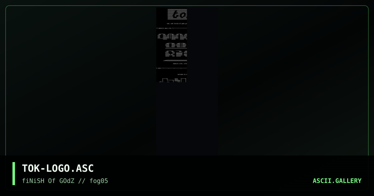 TOK-LOGO.ASC, by tok, 1996