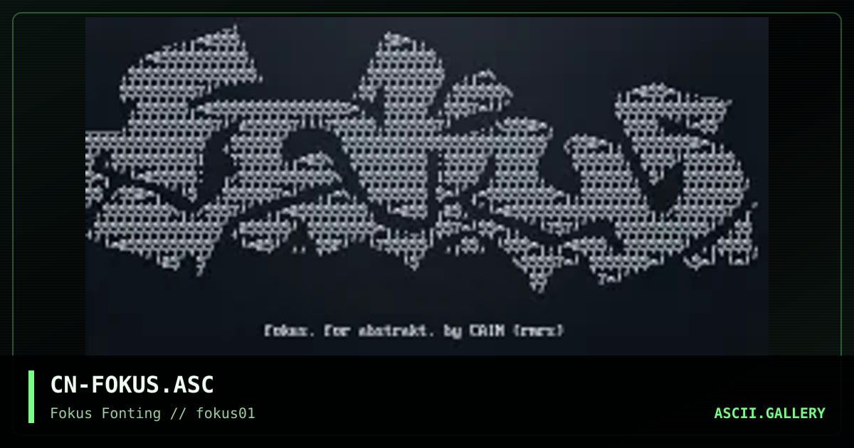 Fokus, by cain, 1999