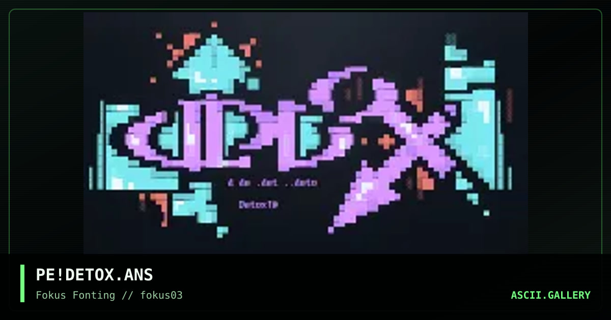 Detox, by phonyeye, 1999