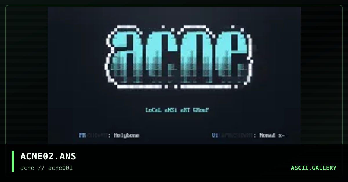ACNe iNTRO 1, by holybone, 1996