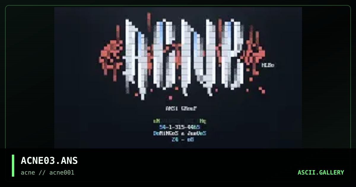 aCNE WoRLD HeaDQuaKeRS, by holybone, 1996