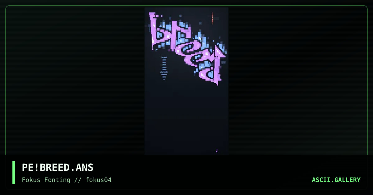 Breed, by phonyeye, 1999