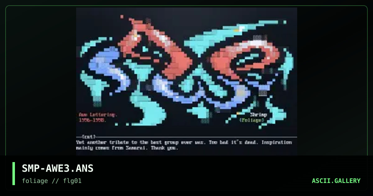 Awe Lettering (RIP), by shrimp, 2001