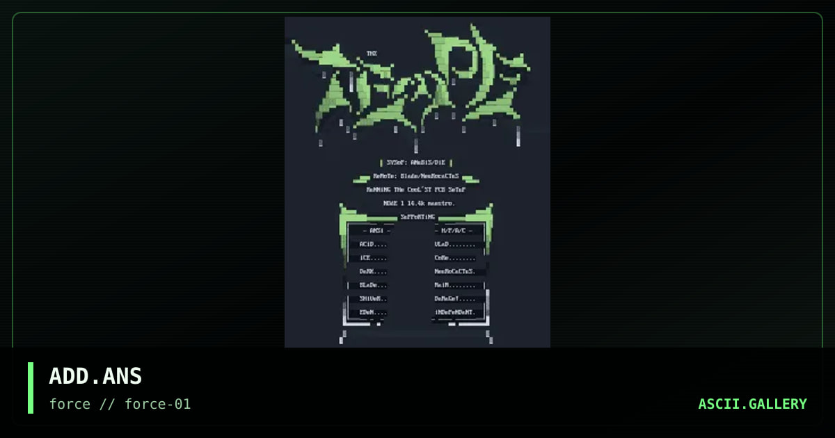 ADD.ANS, by anubis, 1995