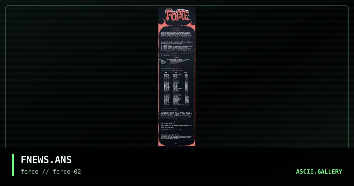 FORCe NeWS, by anubis, 1995