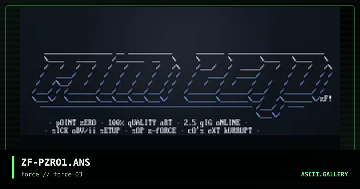 pZero culah askee!, by z-force, 1995