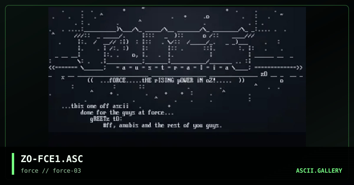 fORCE Logo, by zero option, 1995