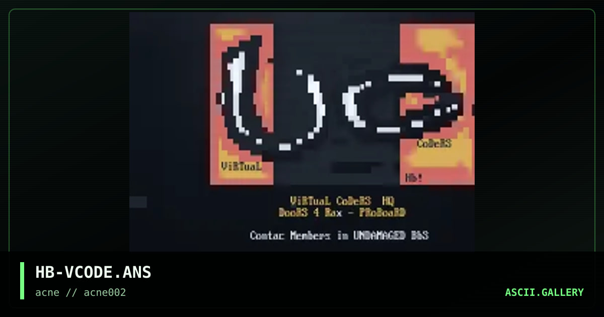 HB-VCODE.ANS, by holybone, 1996