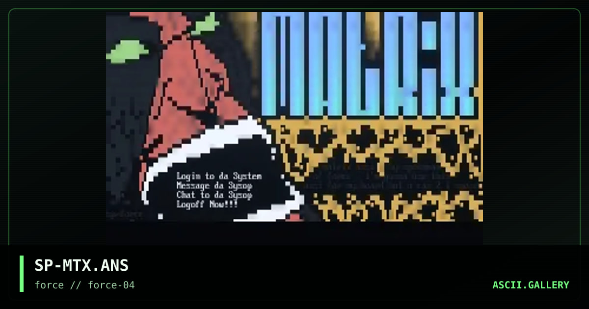 Logon Matrix, by spoonman, 1995