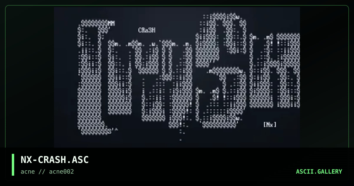 NX-CRASH.ASC, by nomad x, 1996