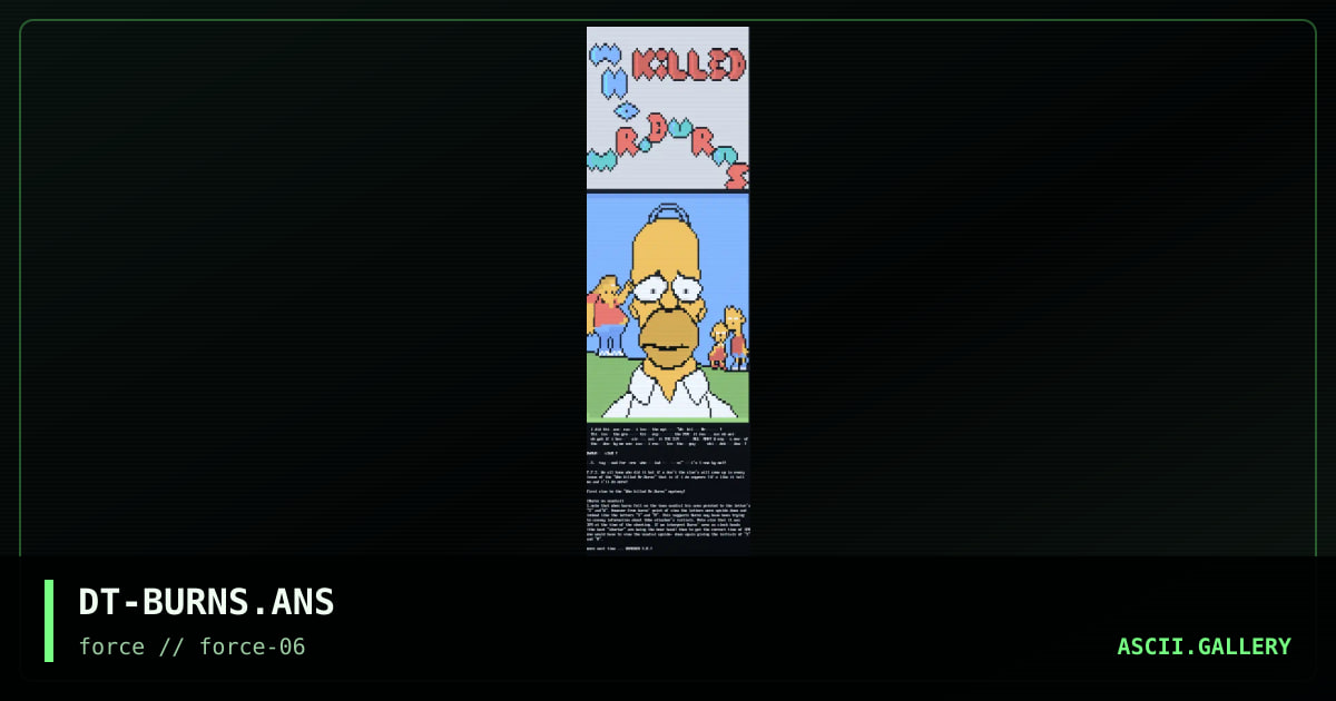 Who Killed Mr Burns, by demonic tutor, 1996