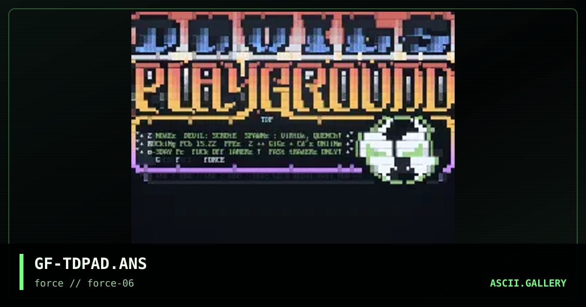DEvILS PLAYGrOUND, by ghostface, 1996