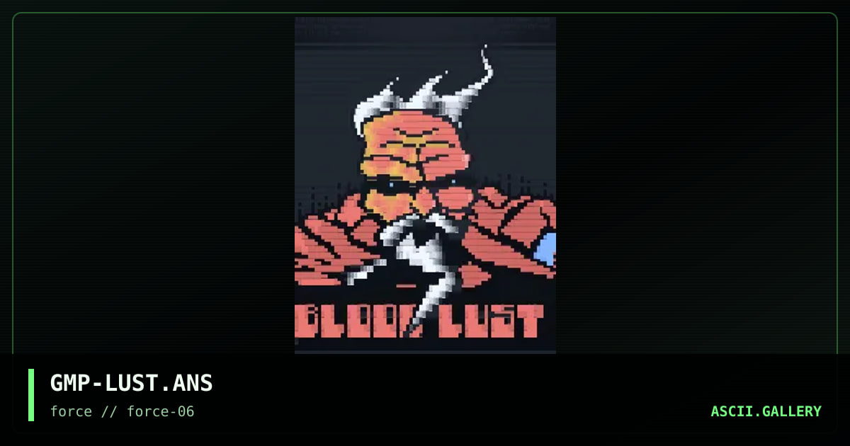 Blood Lust, by grump, 1996