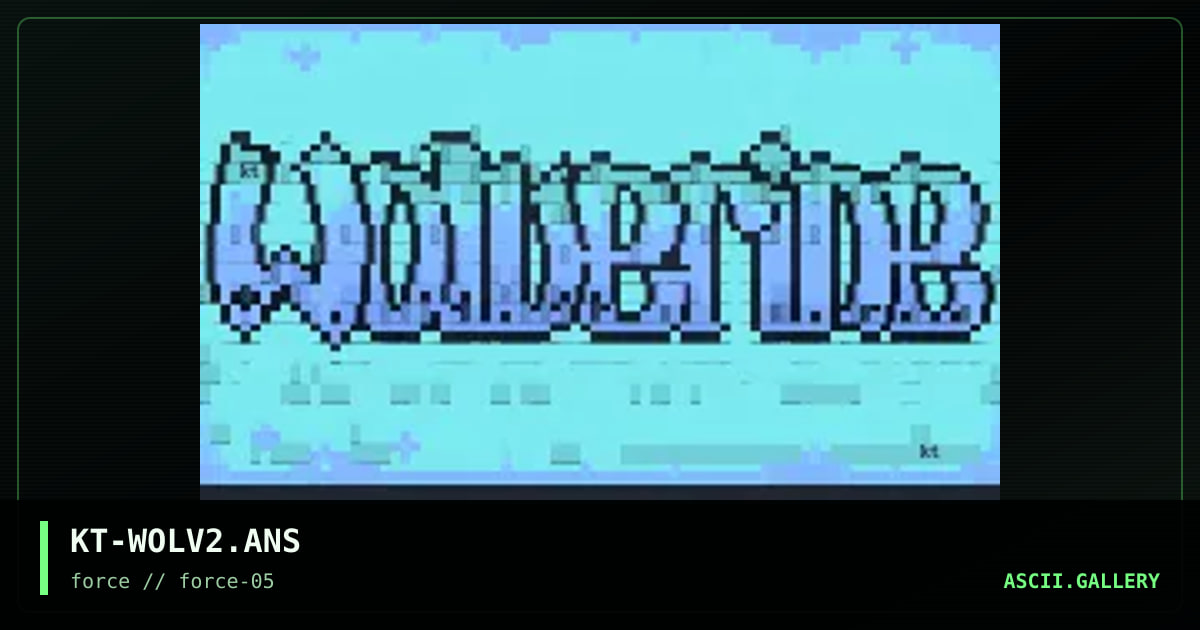 KT-WOLV2.ANS, by kurrupt, 1995