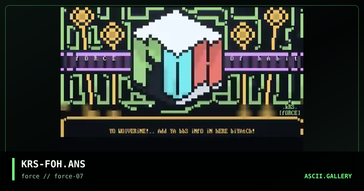Force of Habit, by krisis, 1996