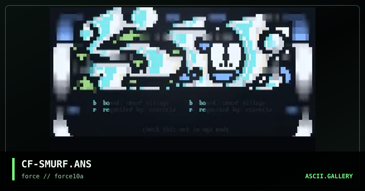 Smurf Village, by ghostface aka chef, 1996