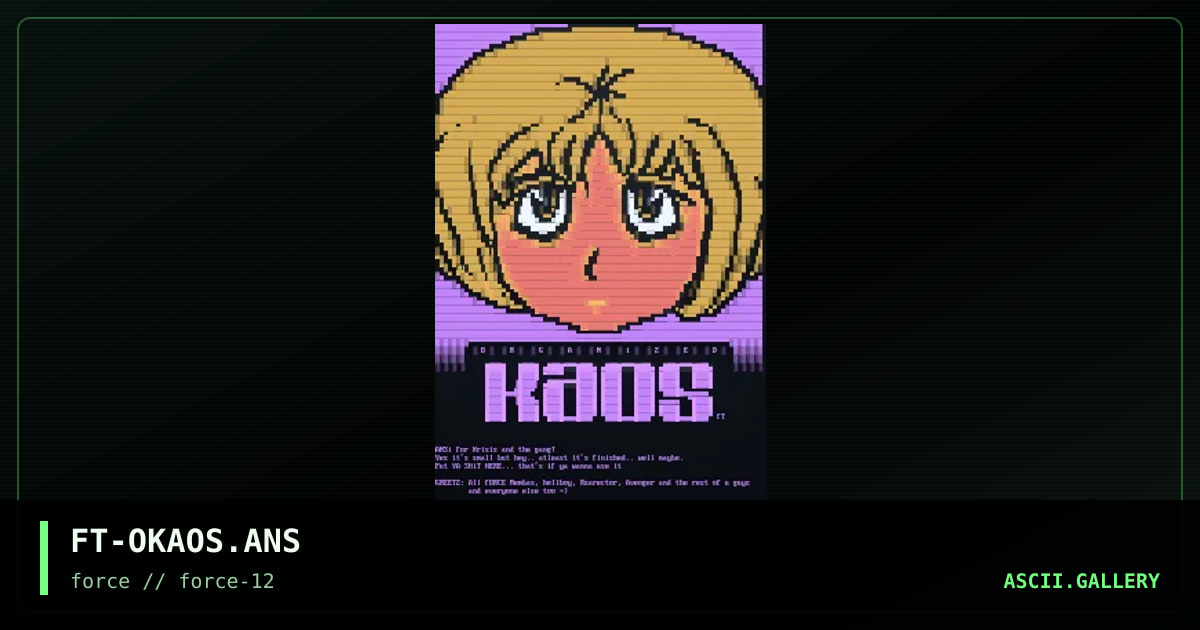 Organized Kaos, by ferret, 1996