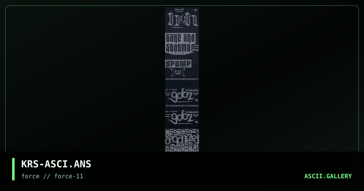 Ascii collection, by krisis, 1996