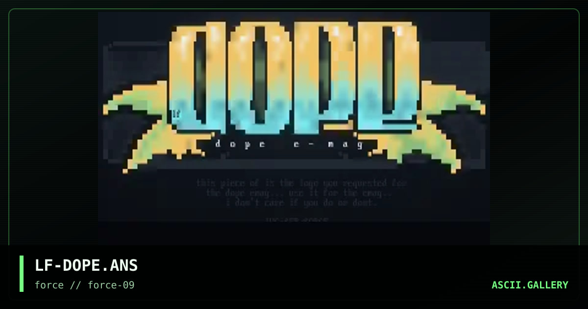 Dope!, by lucifer-force, 1996