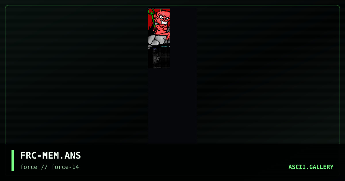 FORCE memberlist, by force, 1996