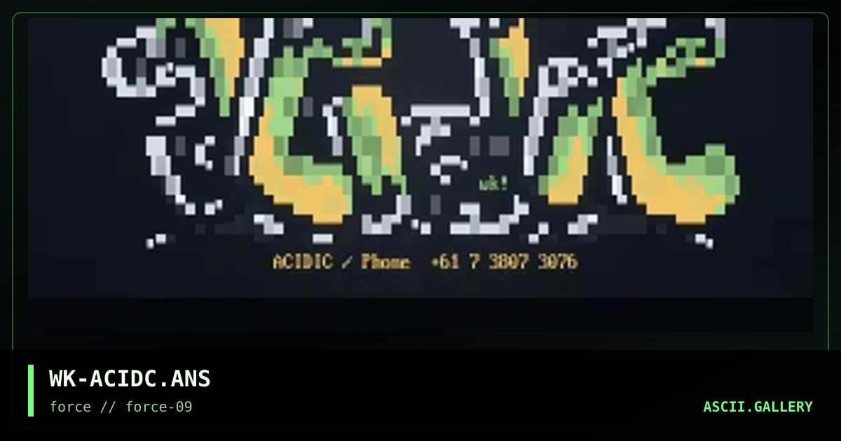 Acidic, by weeping killer, 1996