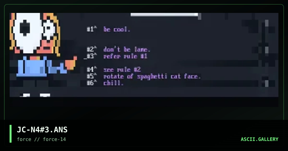 n4-cer rules, by juice force, 1996