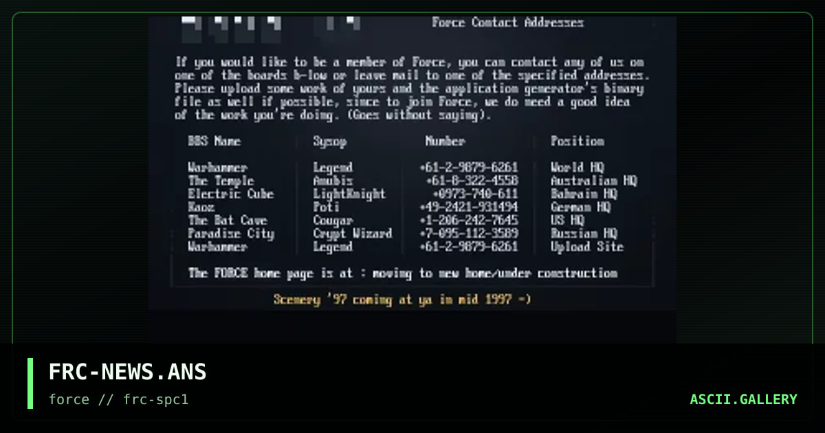 Force News 12/96, by legend, 1996