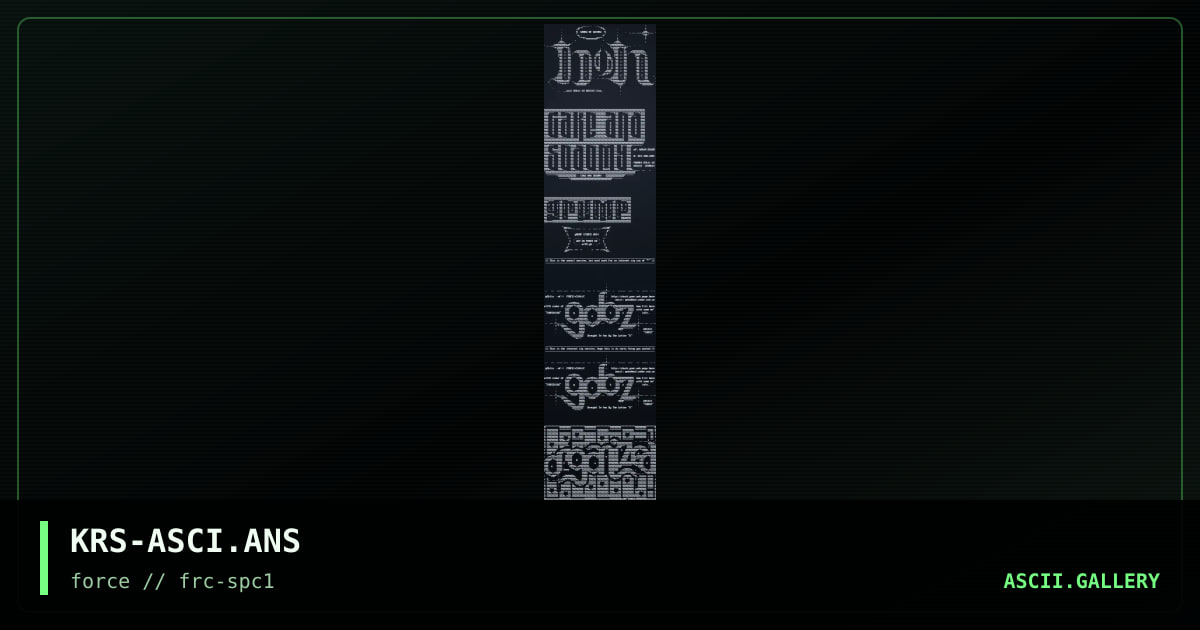 Ascii collection, by krisis, 1996