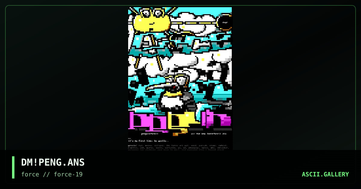 penguin!ascii, by dangermouse, 1997