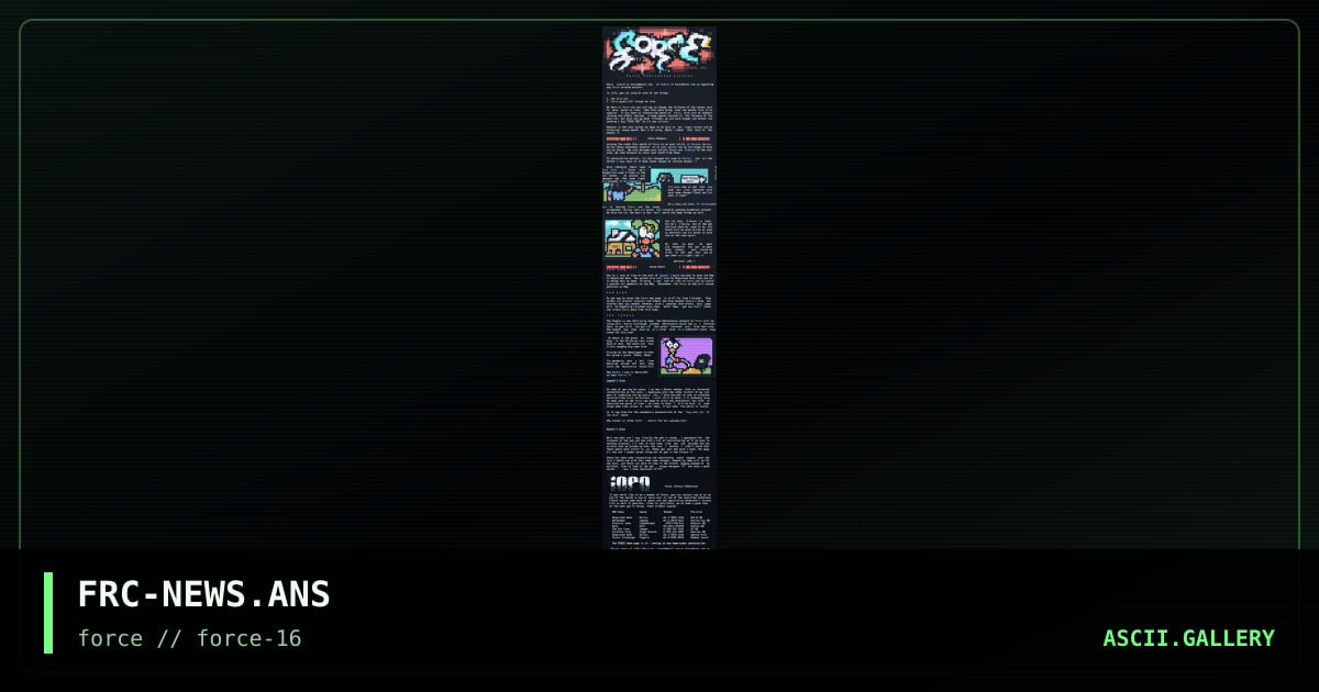 FRC-NEWS.ANS, by force, 1998