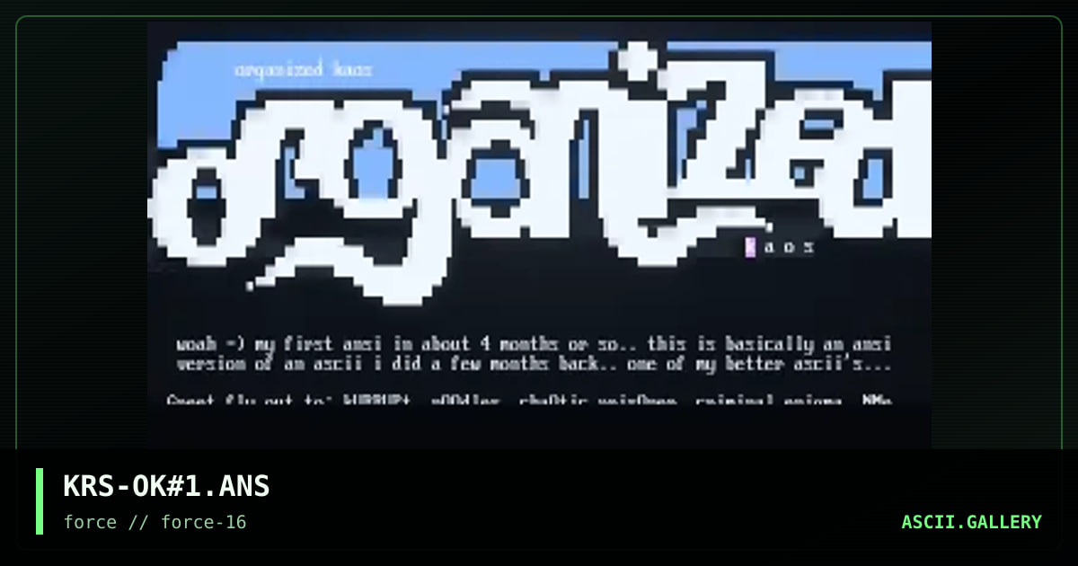 Organized Kaos, by krisis, 1998
